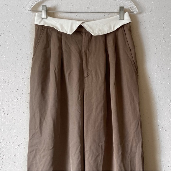Reformation Tan Wide Leg Pants - Picture 4 of 9